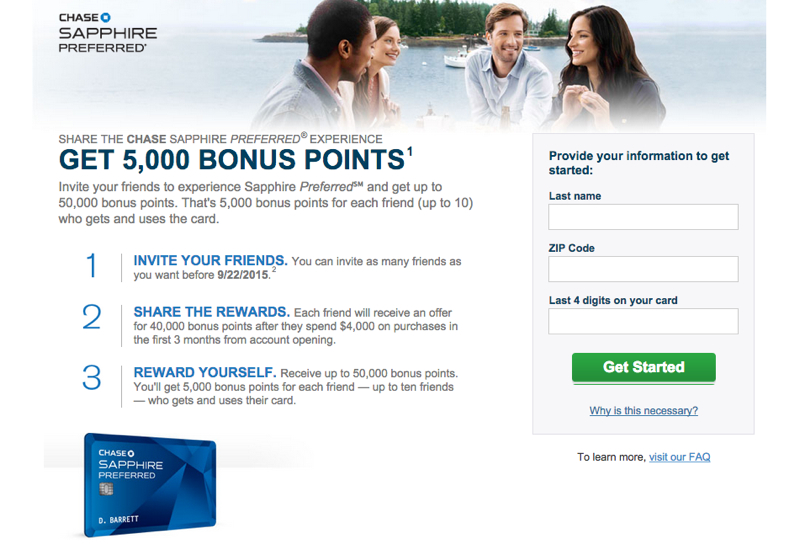 Chase Refer a Friend 2015: Earn Up to 50K Bonus Ultimate Rewards Points