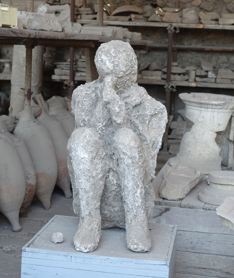 Pompeii Review-Plaster Cast of Body of Victim