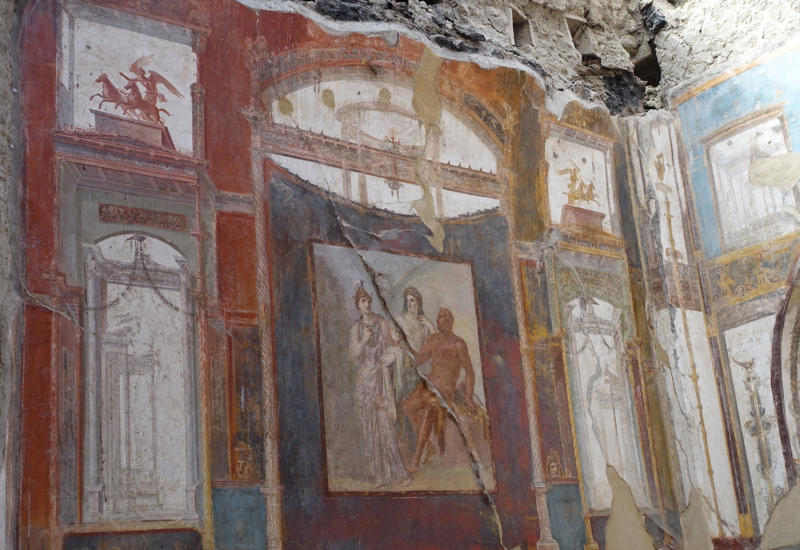 Herculaneum Fresco of Hercules with Minerva and Juno, College of the Augustales