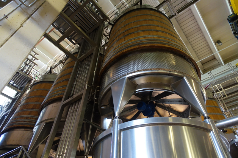Castello Banfi Winery Tour: Hybrid Oak and Stainless Steel Fermentation Tanks
