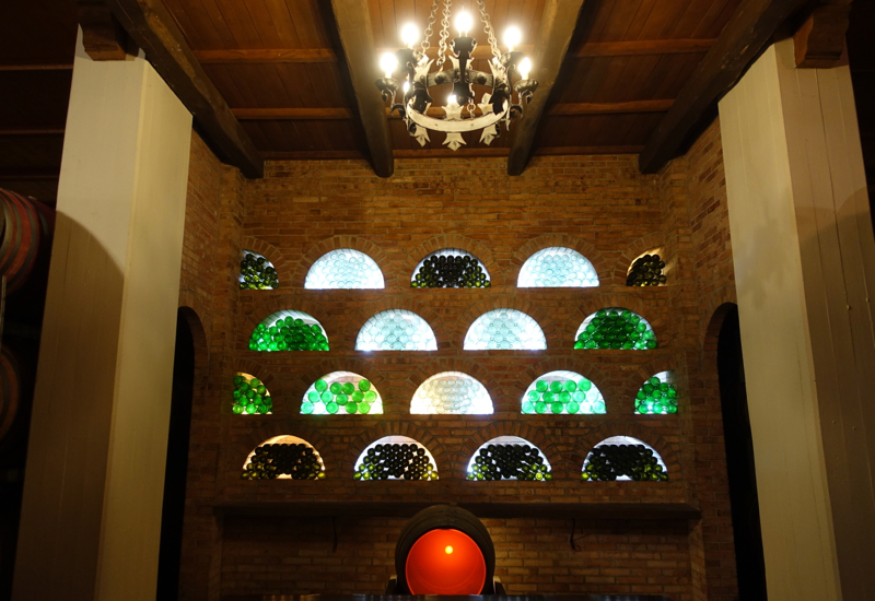 Castello Banfi Winery Tour: Wine Bottle Decor