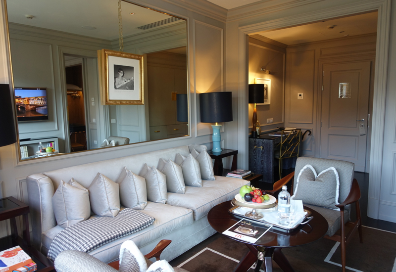 Review-Portrait Firenze Hotel Florence Italy-Superior Suite Living Room