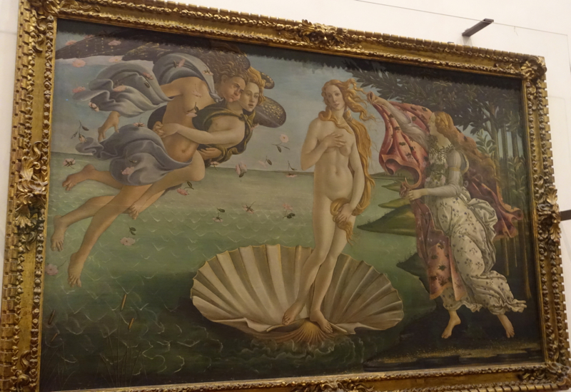 Birth of Venus by Botticelli, Uffizi Gallery, Florence