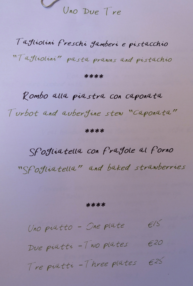 Irene Restaurant Florence Menu: Lunch Special