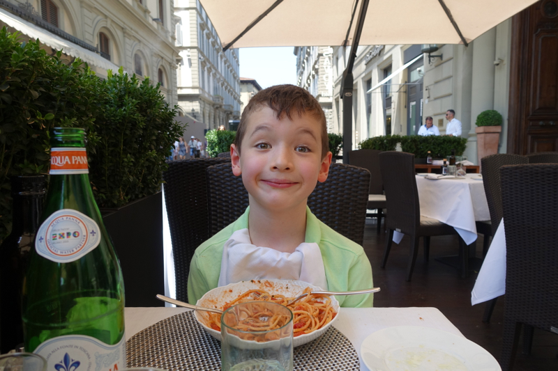 Enjoying Lunch at Irene Restaurant, Hotel Savoy, Florence