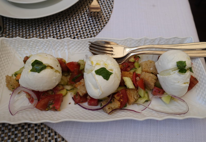 Panzanella with Mozzarella, Irene Restaurant, Florence