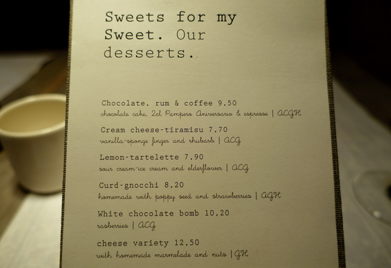 Labstelle Wien Dessert Menu