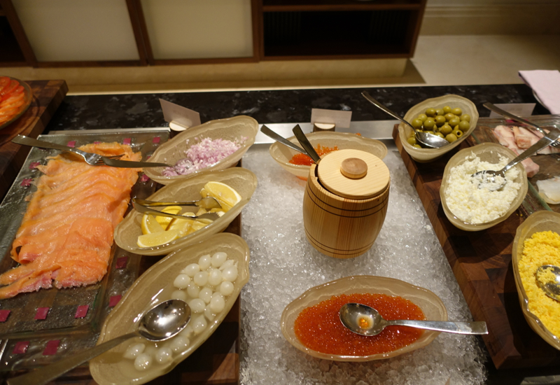 Caviar at Breakfast Buffet, Four Seasons Moscow Review