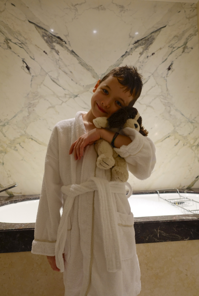 Review: Four Seasons Moscow-Cozy in Kid's Bathrobe