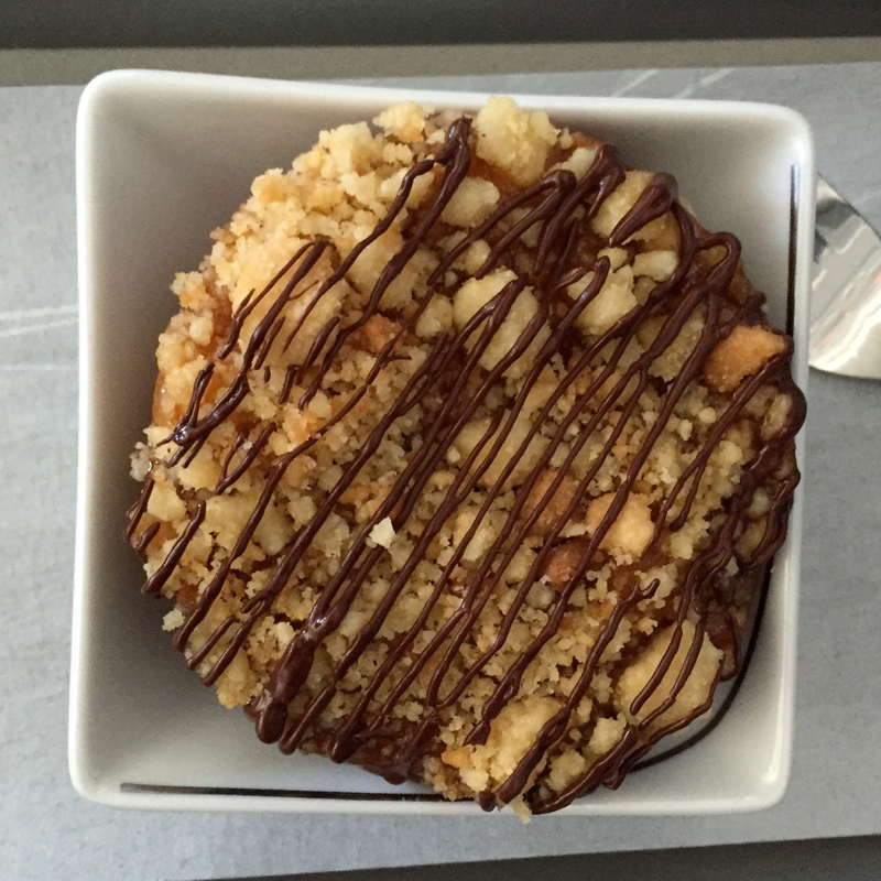 Air Berlin Business Class Review-Apple Caramel Tart Dessert