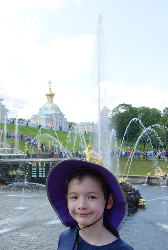 A Beautiful Day at Peterhof, Near St. Petersburg, Russia