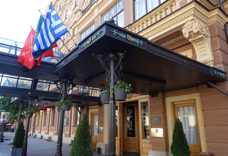 Entrance, Belmond Grand Hotel Europe, St. Petersburg Russia