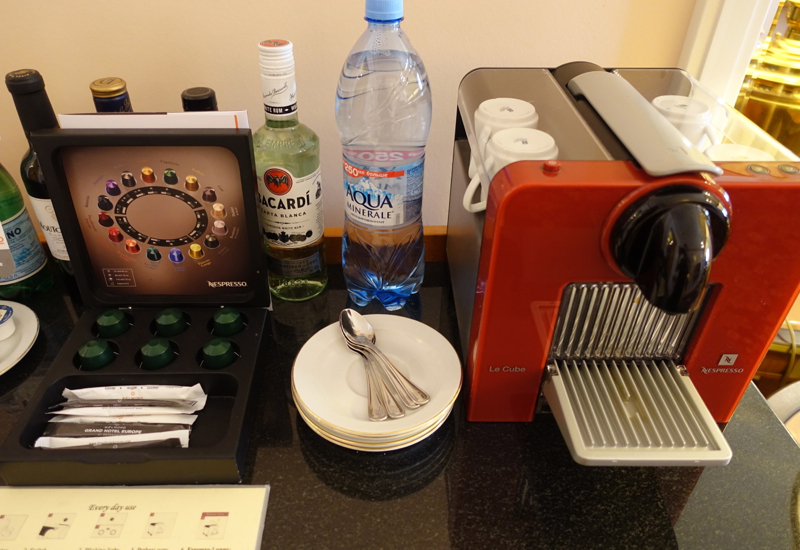 Nespresso Machine in Suite, Belmond Grand Hotel Europe Review