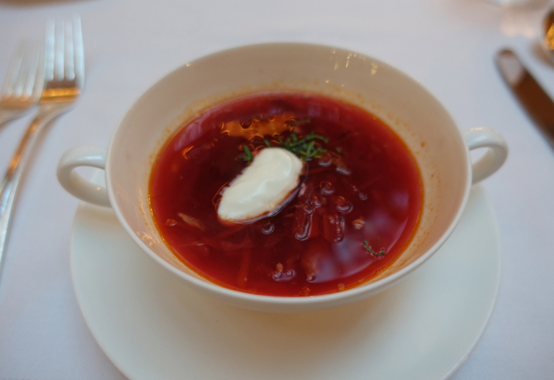 Borsch Soup, L'Europe Restaurant Review, Grand Hotel Europe