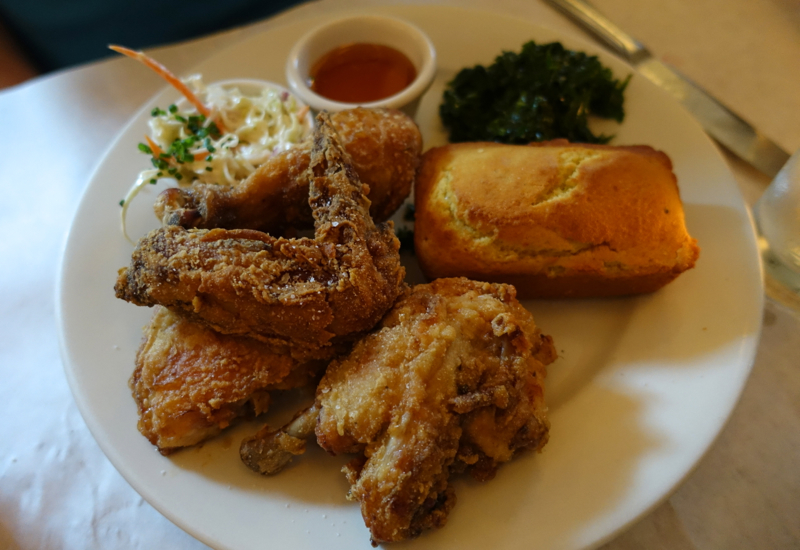 Fried Chicken with Cornbread, Clinton St. Baking Company, NYC Review