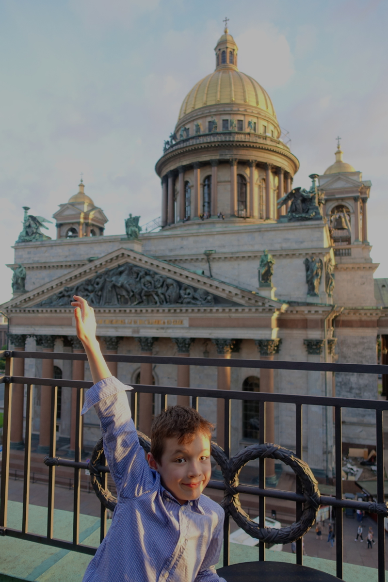 Enjoying the View of St. Isaac's Cathedral, Four Seasons St. Petersburg