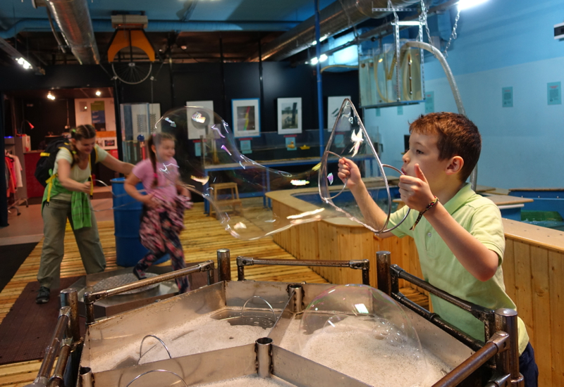 Giant Bubble Fun at LabyrinthUm Museum St. Petersburg Russia