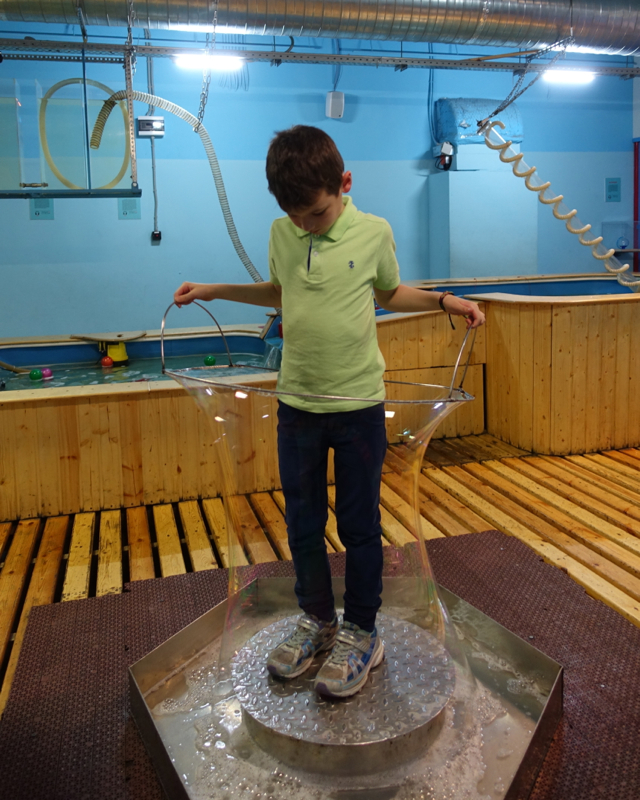 Making a Body Bubble at LabyrinthUm Museum, St Petersburg Russia