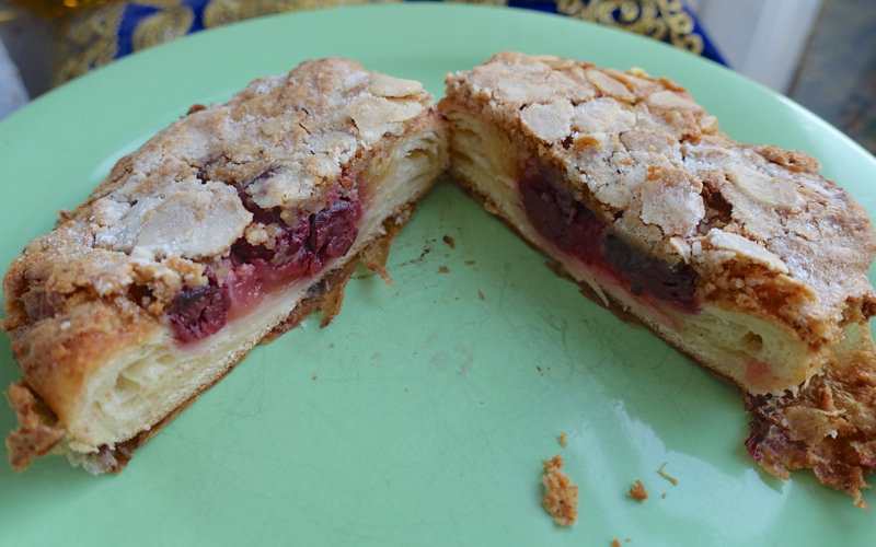 Volkonsky Bakery St Petersburg Review: Almond Cherry Croissant