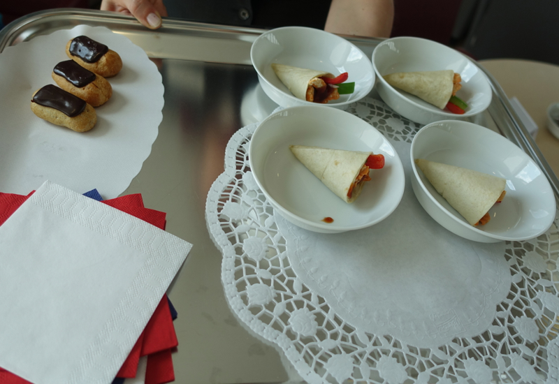 Mini Wraps and Mini Eclairs, Air France Lounge Review, Berlin Tegel Airport