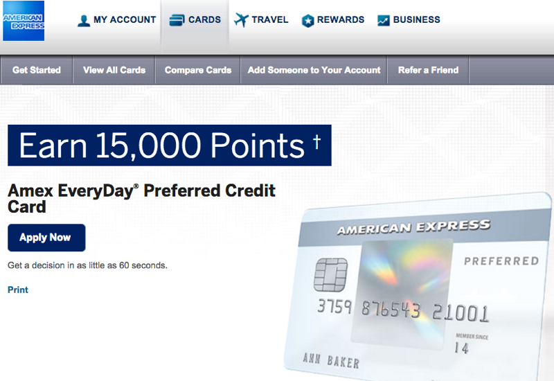 Compare AMEX EveryDay and AMEX EveryDay Preferred Cards