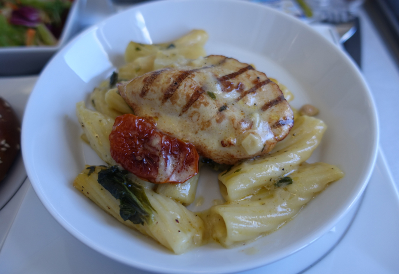 Chicken with Pasta and Sundried Tomato, Air Berlin Business Class Review