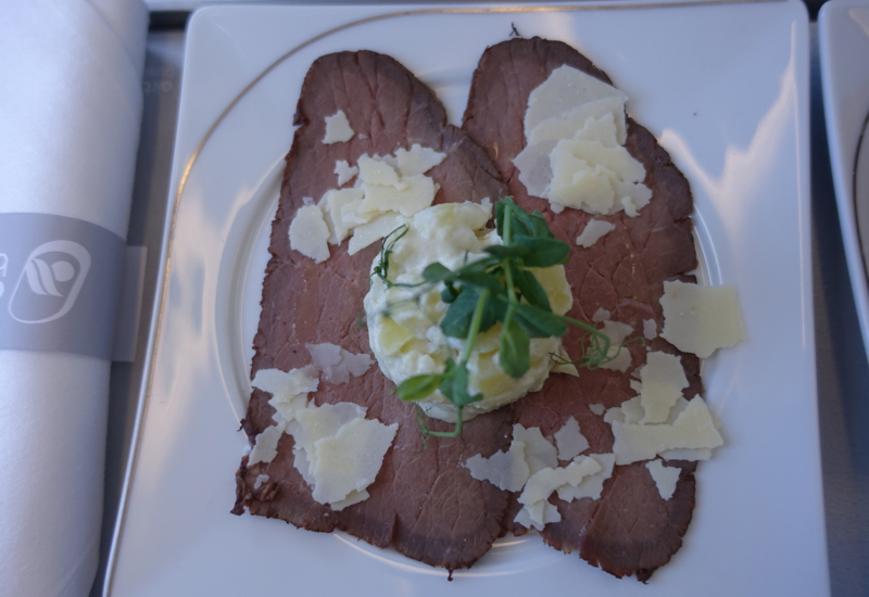 Roast Beef Carpaccio, Air Berlin Business Class Review