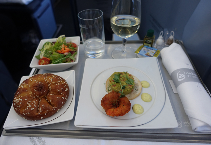 Airberlin Business Class Review-Lunch Appetizer: Tandoor Shrimp