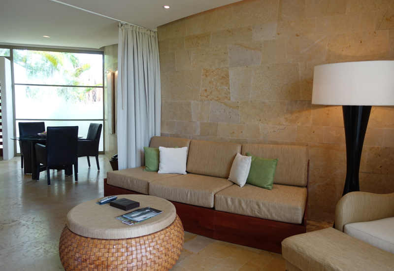 Rosewood Mayakoba Review-Deluxe Lagoon Suite Living Room