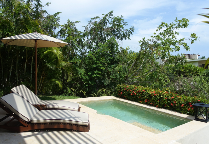 Rosewood Mayakoba Review-Plunge Pool and Loungers