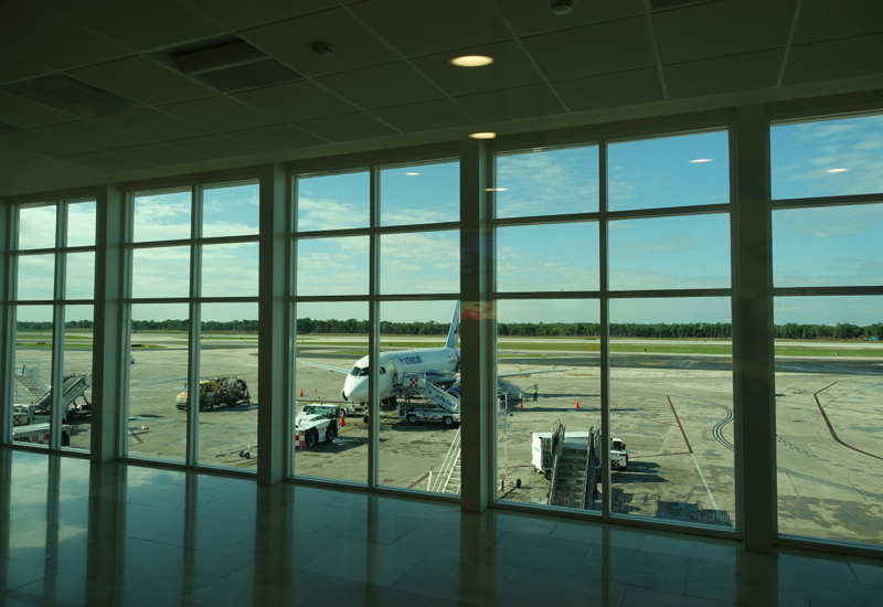 View from Mera Business Lounge, Cancun Airport Terminal 2