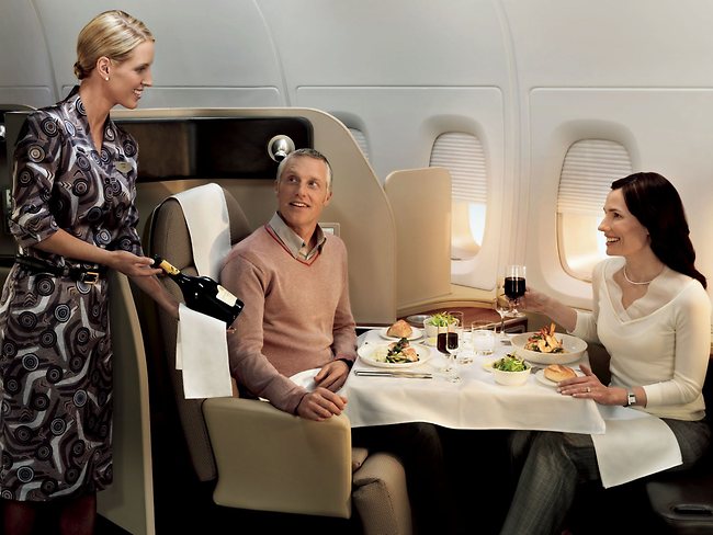 Qantas First Class on the A380: Book with AAdvantage Miles