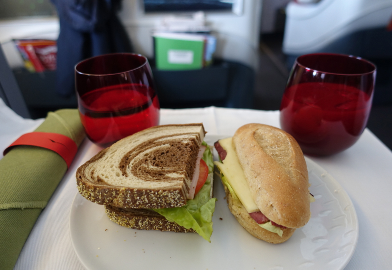 Lunch Sandwiches, TAM Airlines Business Class Review, 767-300ER