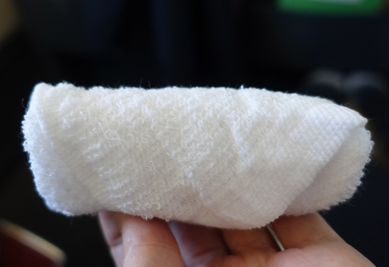 TAM Airlines New Business Class Review-Hot Towel