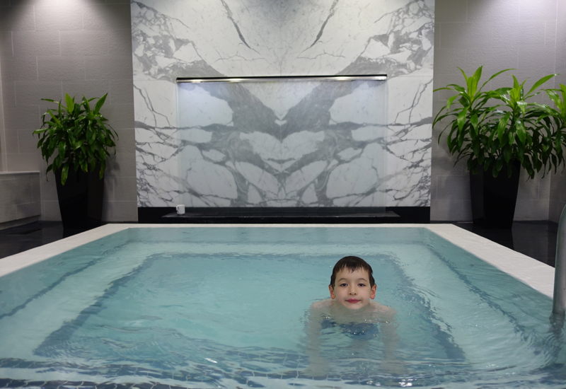 Enjoying the Jacuzzi Whirlpool, Trump Toronto Hotel Review