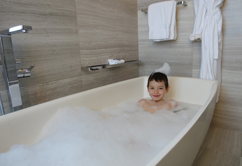 Luxuriating in a Bubble Bath, Four Seasons Toronto