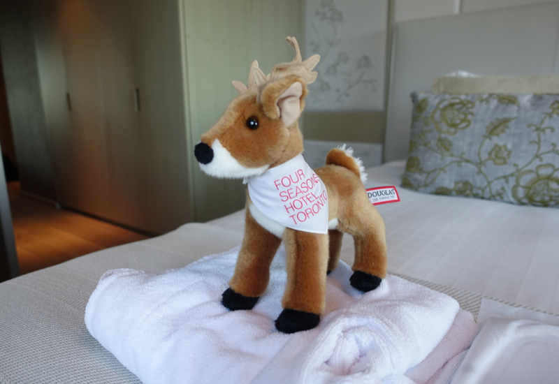 Four Seasons Toronto Review-Plush Reindeer Kid's Welcome Amenity