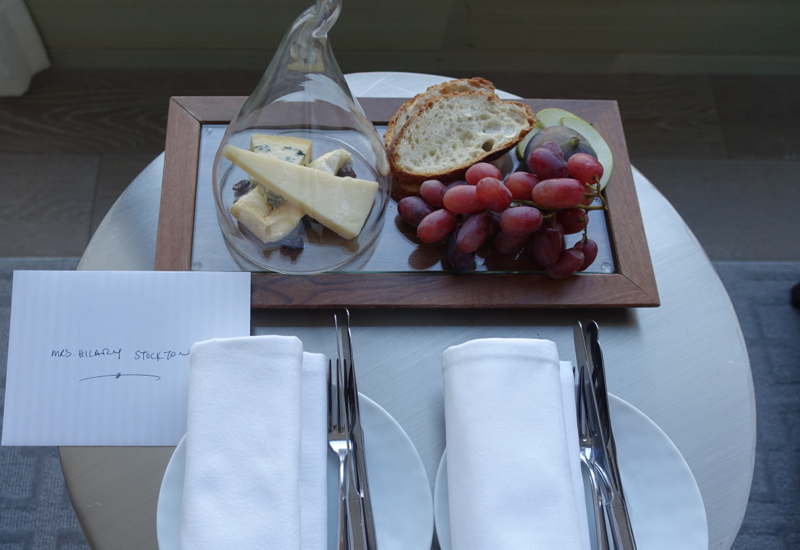 Four Seasons Toronto Review-Cheese and Bread Welcome Amenity