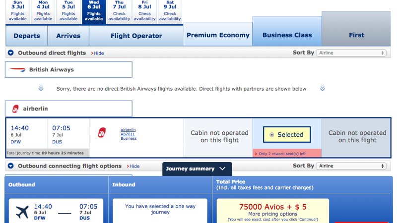 Airberlin New Route: Dallas to Dusseldorf for 75K Each Way