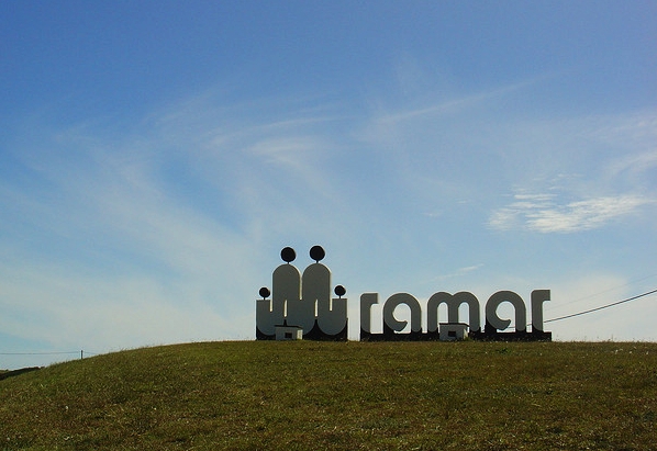 Sign for Miramar, Argentina