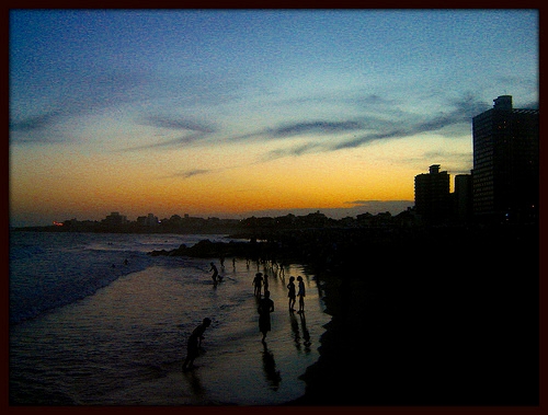 Beach sunset in Puesta del Sol, Miramar, Argentina