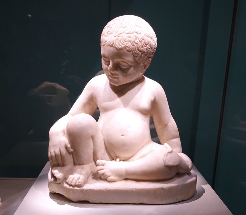 Marble Statue of Baby Boy for Fountain, ROM Pompeii Exhibit Toronto Review