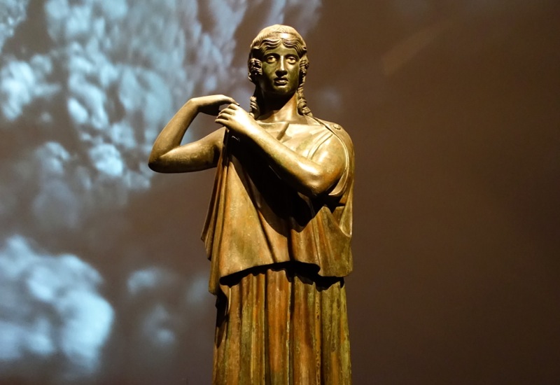 Bronze Statue of Girl, ROM Pompeii Exhibit Toronto Review