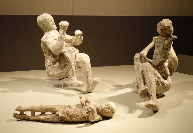 Plaster Body Casts of Family from Pompeii, ROM Toronto