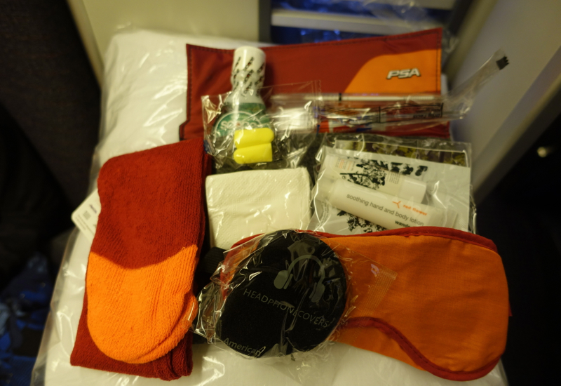 Amenity Kit, American 767 Business Class Review