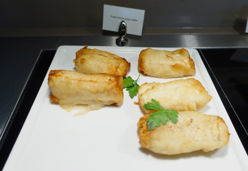 Crispy Fried Cod, Emirates Lounge Review LHR T3