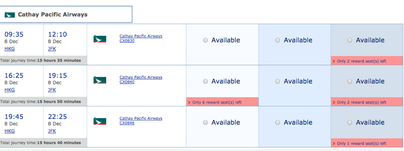 AAdvantage Award Chart Devaluation Strategy: Cathay Pacific First Class Last Minute Award Space