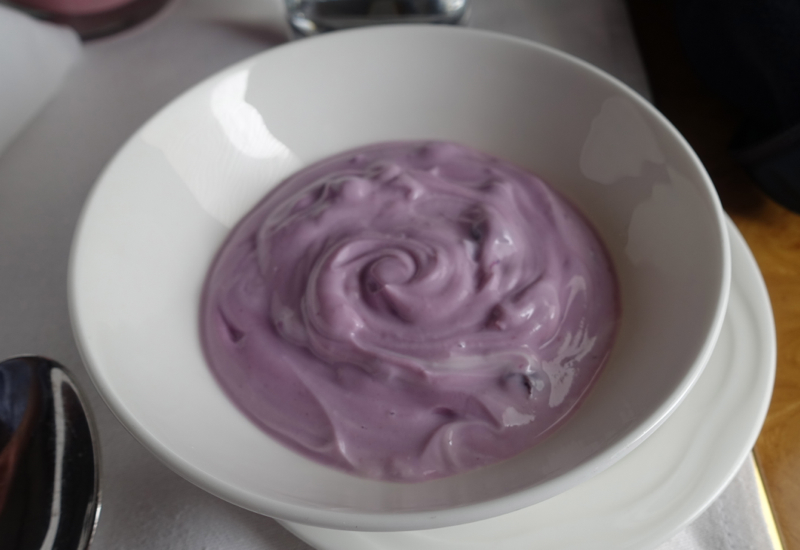 Blueberry Yogurt, Review of Emirates First Class, A380