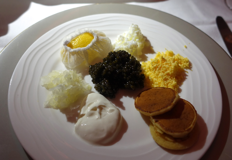 Caviar Service, Emirates First Class A380 Review