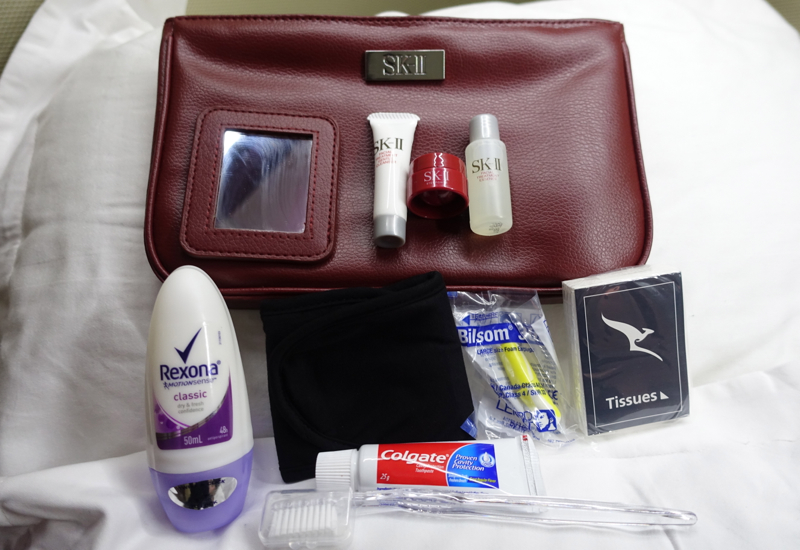 Review: Qantas First Class A380-Amenity Kit with SKII Skincare